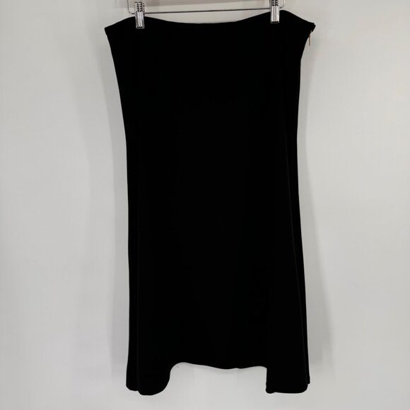 Calvin Klein Womens Black A-Line skirt Size 14 career knee length - Picture 4 of 9